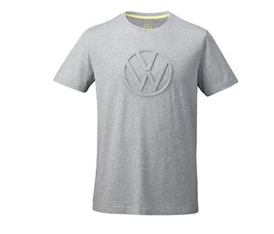 T-Shirt Herren, Graumelange, 3D VW-Logo